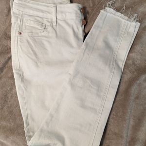 Button fly white Old Navy jeans